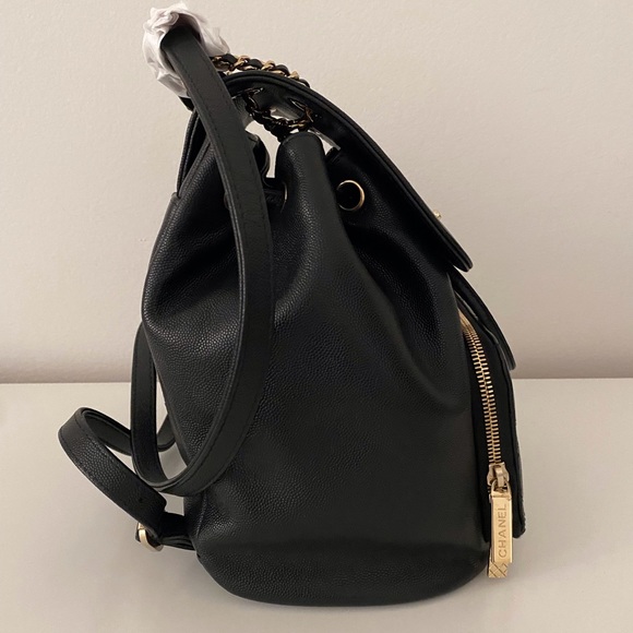 chanel Caviar Quilted Business Affinity Backpack Black LGHW - Picture 6 of 12